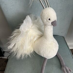 Jellycat Lola Wingaling White Peacock Plush Bird Toy